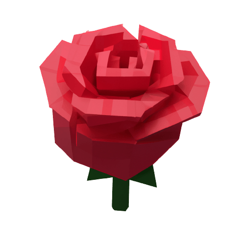 Simple geometric rose in PNG transparent no background